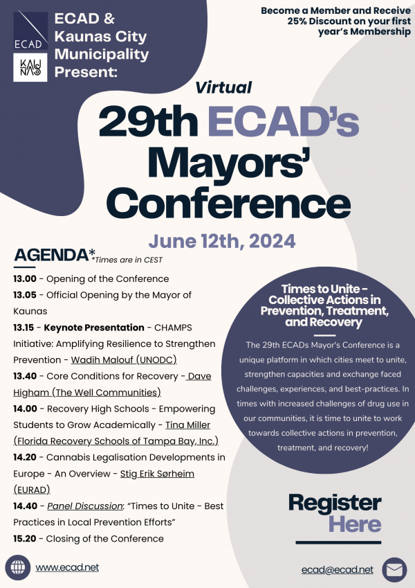 Read more: Programme Announcement - 29th Mayor's Conference - June 12, 2024